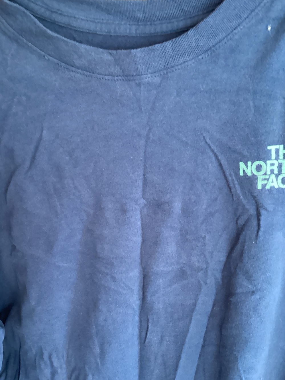 The North Face Navy T-Shirt with Teal Logo
